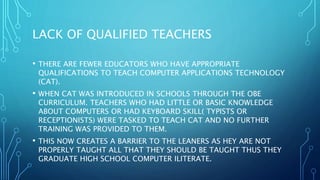 BARRIERS TO ICT IN SCHOOLS | PPTX