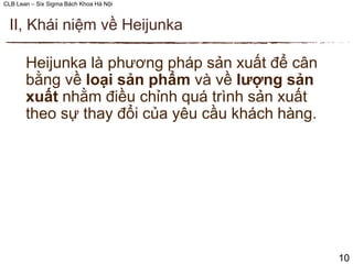 [Lean sigma] Heijunka | PPTX