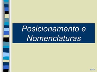 Posicionamento e
Nomenclaturas
JDSA
 