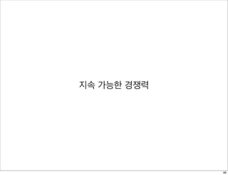 지속 가능한 경쟁력
88
 