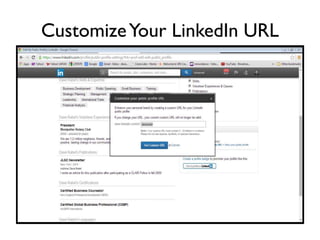 Customize Your LinkedIn URL
 