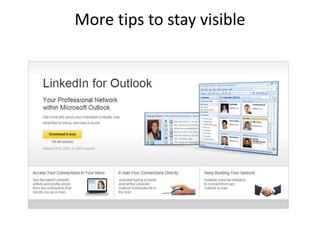 More tips to stay visible
 