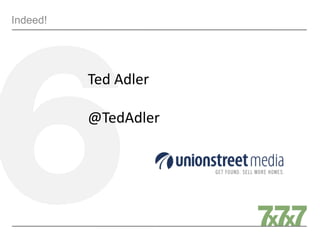 Indeed!
Ted Adler
@TedAdler
 