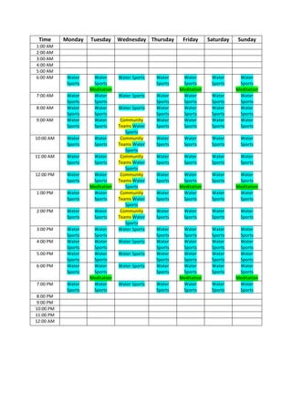Program Timetable | PDF