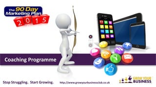 90 Day Marketing Plan Coaching
http://www.fraserhay.co.uk
 