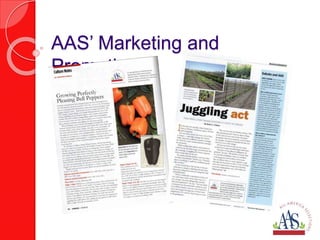 AAS’ Marketing and 
Promotion 
 