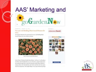 AAS’ Marketing and 
Promotion 
 