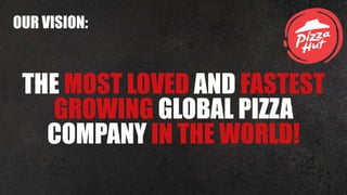 THE MOST LOVED AND FASTEST
GROWING GLOBAL PIZZA
COMPANY IN THE WORLD!
OUR VISION:
 