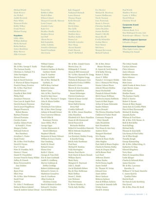 2014 ANNUAL REPORT | 13
Jim Fain
Mr. & Mrs. George F. Fardy
The Farinon Family
Christian A. Farland, P.E.
John Farrington
Steven Feiner
Kate & David Fentress
S. Warren & Elaine Ferguson
Frank & Nancy Ferreira
Mr. & Mrs. Paul Ferri
David Ferrucci
Camilla & Matt Field
Philip Field
Jessamyn Finneran
Gian Luca & Angela Fiori
David & Karen Firestone
Jim & Janet Fitzgibbons
Margot Flouton &
Robert Barnes
Barbara Fontaine
Edward Fontaine
Carolyn Fontes
Lindsay Adams Foote
& Donald C. Foote
Margery Forbes
Deborah Forter &
Ben Hansbury
Jonathan L. Foster
Sarah Foster
Mr. & Mrs. Fred Foulkes
David B. Foynes
Eva T. Frank
Peter D. Franklin, M.D.
Darren J. Fraser
Daniel H. Fraunfelter
Jerome Frazel & Nancy Wilder
Jeffrey B. French
Brian Freyermuth &
Amy Holden
Friend
Barry Fries
Ellen Fries
Mr. & Mrs. Alan Frohman
Sarah Frost
Yudi Fu
Dr. John J. Funkhouser
Stefan & Marya Gabriel
Janet & Andrew Gainer-Dewar
William Gaines
Hank Galligan
Frederic Gardner & Sherley
Gardner-Smith
Joan N. Gardner
Joanne Garfield
Mr. & Mrs. Michael R.
Garfield, Jr.
Jeff & Betsy Garland
Henrietta Gates
Robert Gates
Atty. & Mrs. David Gay
Sarah & Alan Gayer
Dr. & Mrs. Thomas V. Geagan
John & Alison Geddes
Paul Gelep
Christina & Tom Gelson
Mr. & Mrs. Peter George
Juliane & Ronald Gerace
Vera Converse Gibbons
David Gibbs &
Rosemary Pereira
Anne Giblin, Ph.D.
George Gigas
Carolee Matsumoto &
David Gilbertson
Stephen Gilhooly
Benjamin & Susan Gilmore
William & Joyce Gindra
Dan Ginsburg
Emily R. Girard
Roland Giroux
Elaine Gizzi
Keith J. Glavin
Georgia & Tom Glick
Eric & Jane Godshalk
Judith N. Goldberg
Harvey Goldman &
Debby Coolidge
Robert Goldsborough
Edward A. Gonet, Jr.
Madeleine Gonsalves
Ann B. Goodman
Allan Gordon &
Christine Cowan
Brad & Rebecca Gordon
Edward C. Gordon
Lee & Debbie Gove
Mr. & Mrs. Joseph Gracia
Morris Gray, Jr.
Hildegarde F. Greene
Alyssa & Bill Greenwood
Dr.* & Mrs. Kenneth W. Gregg
Thomas & Virginia Gregg
Nicholas & Rosemary Grey
Richard & Evelyn Griffiths
Edward S. Gross
Marvin & Avis Grosslein
Richard Guidelli &
Susan Schlesinger
Patricia Gundersen
Valerie & Insan Gurdal
George Gurney
Brent Hall & Serena
Davis Hall
Cynthia Hallowell
Mr. & Mrs. James Hamilton
John Hamilton
Elizabeth & R. Barry Hamilton
Susan & Gib Hammond
David Hancock &
Bernardo Medina
Robert & Gwendolyn Hancock
Bill & Deborah Handschin
Jill M. Hansen
Lea Haratani, Holden Young,
& Kamila Young
Bob & Judy Hardiman
Fred Hare
Michael R. Harkins
Vicki Harrington
Benton Neal Harris
Scott Harris & Karen Horsch
William Harris
Mark Harty
Margaret D. Harwood
John L. Heath
Joe & Elizabeth Hebert
Roy & Clare Heffernan
Mark Heffner
Susan C. Heide
Lisa Heitman
Don Heitzmann
E. Byron Hensley, Jr.
Ted & Judy Herlihy
Mr. & Mrs. Bruce
Munro Herman
H. James & Carol Herring
Al & Kathy Herzog
Robert E. Hicks
Joyce V. Hiller
Pamela C. & Gregory Hinkle
Eric J. Hintsa & Wei Wang
Denise Coburn Hixon
John & Olivann Hobbie
Susan Hochschild
Pamela & Edward Hoffer
Bob & Susan Hoffman
Gordon & Joanna Hoffstein
Laurie & Matt Hogan
Arthur & Susan Holcombe
Sandra Holmes
Karen Homoki
The Pereira-Honohan Family
Cathleen & Tucker Hood
Constance Horgan &
Peter Quandt
Gabe Houdelette
Kate Houdelette
Tim House & Ann Gary
Andrew Howe
Margaret Howland
Eric Huang
Martin & Diane Hudis
John Hughes
Paul, Beth & Moses Hughes
Charles & Patricia Hulley
Jenny & Gregory Hunt
Jeff & Renee Hunt
Lori Hunt
Jefferson Hunter
Arthur Hurley
Ted & Donna Ingalls
James Iredell
Dr. Thomas W. Irvine
Edward Ivers
Janet Jabbur
Marcy Jackson
Rebecca Jackson
Jane & William Jackson
Laurinda & Amanda Jaffe
Trintje Jansen
David S. Jenney
The Johns Family
Carolyn Johnson
Chris Johnson
Janis Johnson
Kathleen Johnson
Steve Johnson
Edie Jones
Matt Jones
Adele Franks & Steve Jones
Capt. Barney Jones
John Kaiser
Heather Kaney
The Kantner Family
Ethel A. Kantor
Robert S. Karam
Dennis & Mary Kasper
Jamie Katz & Cynthia Piltch
Peter & Mary Kavanaugh
Michael B. Keating
Amanda Keeler
Whitney & Fred Keen
Mr. & Mrs. H.R. Keene, Jr.
Beth & Bob Kelley
Scott Kellogg
Michael Kelly
Thomas & Anne Kelly
Lisa Kenny & Paul Lelito
Joe & Ellen Keogh
Timothy Keogh
George Kimmerling
Mr. & Mrs. Gilbert King, Jr.
Katharine B. King
Edward Kingsbury
Terry Kiser
Dieter & Jacqueline Klein
Leslie Klinger
Charles & Deborah Klotz
James Knowles
Mr. & Mrs. Lawrence
Knowles, Jr.
William S.* & Nancy Knowles
C. James Koch &
Cynthia Fisher
Harriet Koch
Sir Hans & Lady Kornberg
Dan Kowal
Mr. & Mrs. Peter M. Kroll
Michael Walsh
Mark Weaver
Jay Weikel
Judith Westrick
Patty White
Maureen Wieler
Bobby Wilkey
Frank Wuest
Michael Young
Kayakers
Libby Allen
William Balfour
Sheila Bernard
Robin Bodeau
James Bradshaw
Blake Brewer
Mike Cerasaro
Tena Coley
Bobbie Collins
Mark Collins
Wilson Colucci
Margaret Connolly-Masson
Lynn Connor
Jennifer Costa
Katie Cox
Heather Danila
Stephen Dewar
Ian Duff
Alison Dwyer
Bob Espindola
Ashley Galinha
Jennifer Glickman
Daniel Goodman
Jim Gracia
Kale Haggard
Nathanael Hannah
Laura Hansen
Thomas Hogan
Keith Howard
Allan Ip
David Johns
Max Kelly
Jonathan Keys
Matthew Keys
Matthew Kohler
Donna Lee
Michelle Letendre
Mary Maag
Alyson Mandel
Cindy Masson
Ann P. McNichol
Eve Mercier
Michael R. Morrissey
Lauren Mullineaux
Nicole Noonan
Gary Pasternak
Stasia A. Powers
Christine Quallen
James Reardon
Joanne Reuther
Daniel J. Rivelli
Susan Rivelli
Cecilia Schneider
Joshua Shreve
Peter Simon
Bob Sowa
Morgan Stevenson
Richard Tatlock
Paul Walsh
Matthew Weaver
Laurie A. Wilkey
David Wilson
Christine Wood
Corporate Event
Sponsors
Citizens Bank, N.A.
Sun Multisport Events, LLC
Waterkeeper Alliance - Toyota
Official Apparel Sponsor
b Positive Project
Entertainment Sponsor
Fiber Optic Center, Inc.
Whaling City Sound
 