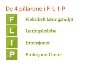 Fleksibelt l?ringsmilj? 
L?ringsledelse 
Intensjoner 
Profesjonell l?rer 
 