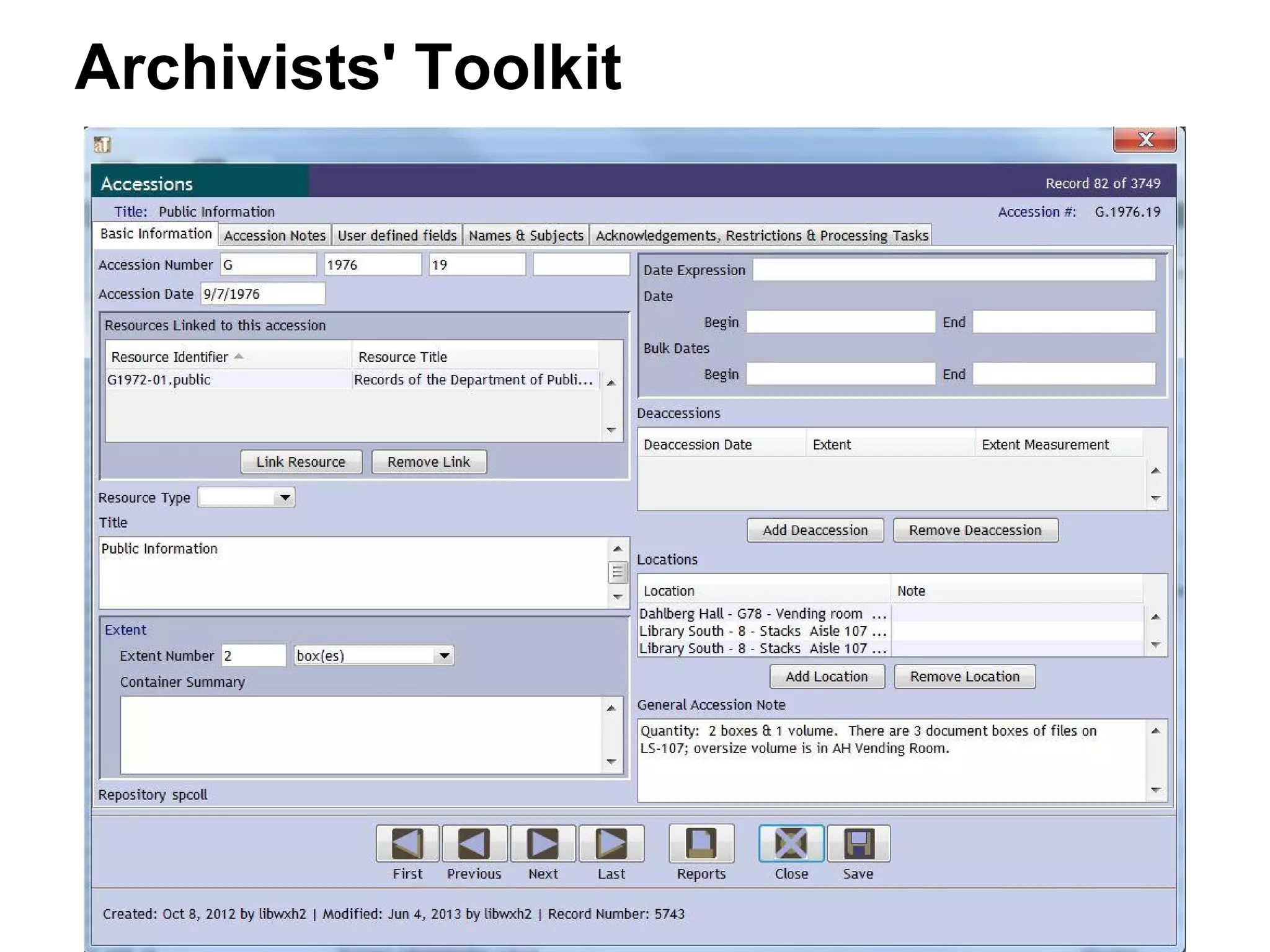 Archivists' Toolkit
 