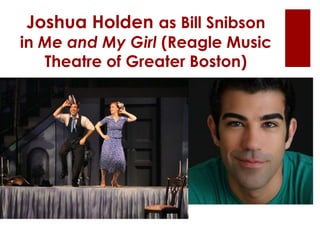 Joshua Holden as Bill Snibson
in Me and My Girl (Reagle Music
Theatre of Greater Boston)
 