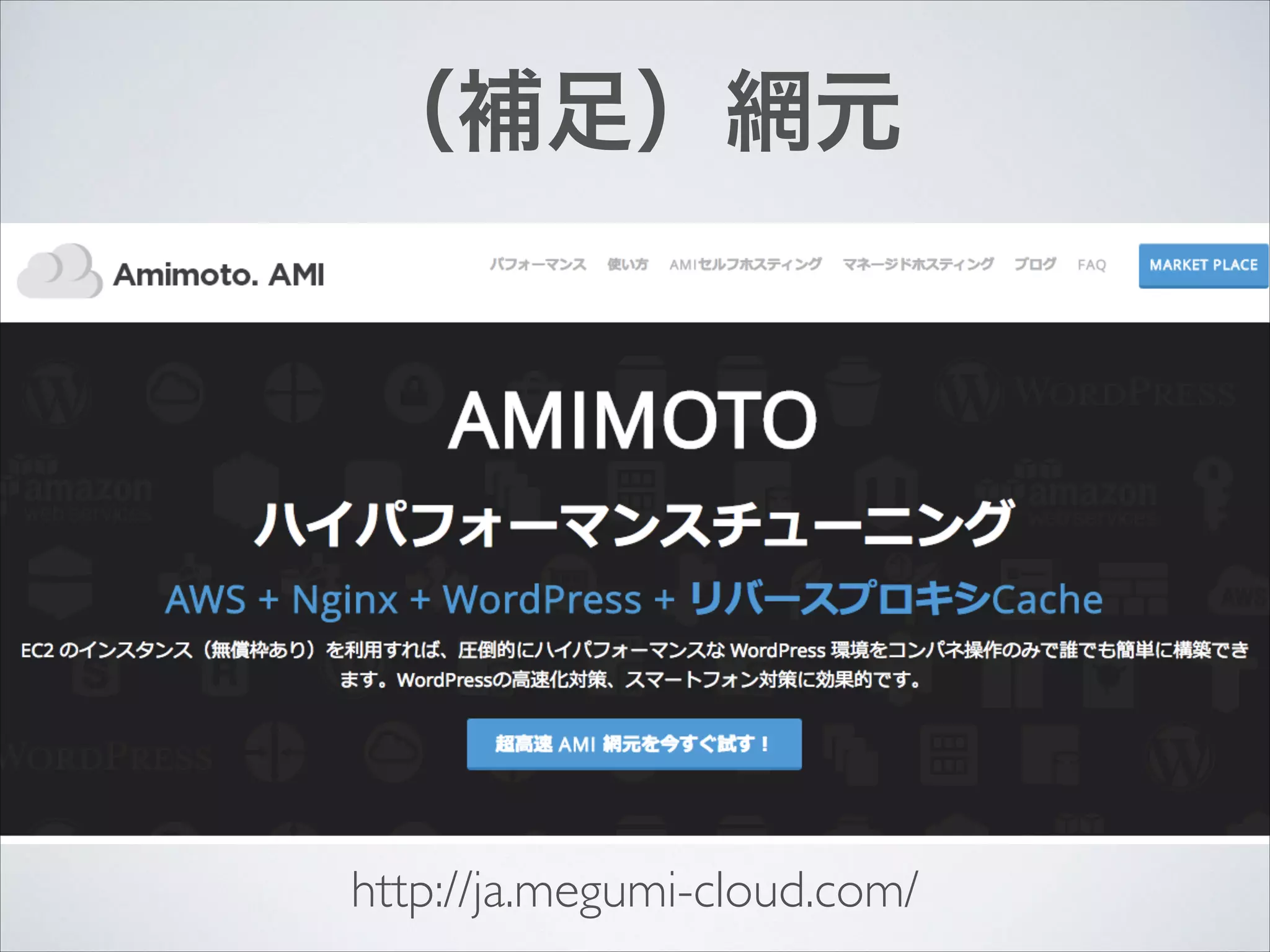 （補足）網元

http://ja.megumi-cloud.com/

 