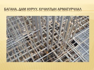 БАГАНА, ДАМ НУРУУ, ХУЧИЛТЫН АРМАТУРЧЛАЛ
 