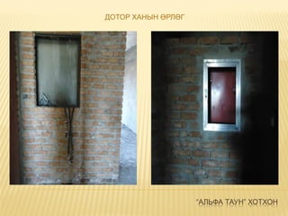 “АЛЬФА ТАУН” ХОТХОН
ДОТОР ХАНЫН ӨРЛӨГ
 