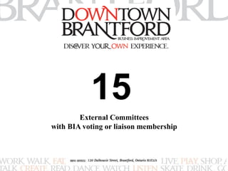 15 
External Committees 
with BIA voting or liaison membership 
 