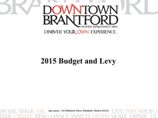 2015 Budget and Levy 
 
