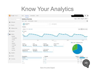 Know Your Analytics 
Bare Knuckle Digital 
 