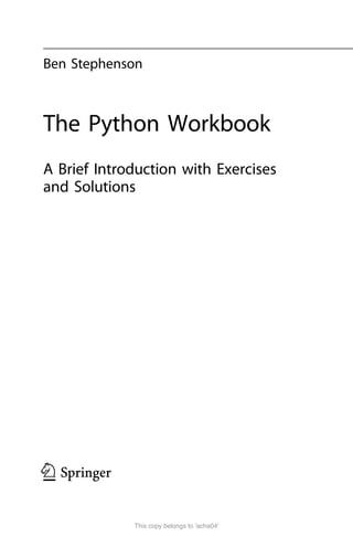 2014 book the_pythonworkbook | PDF