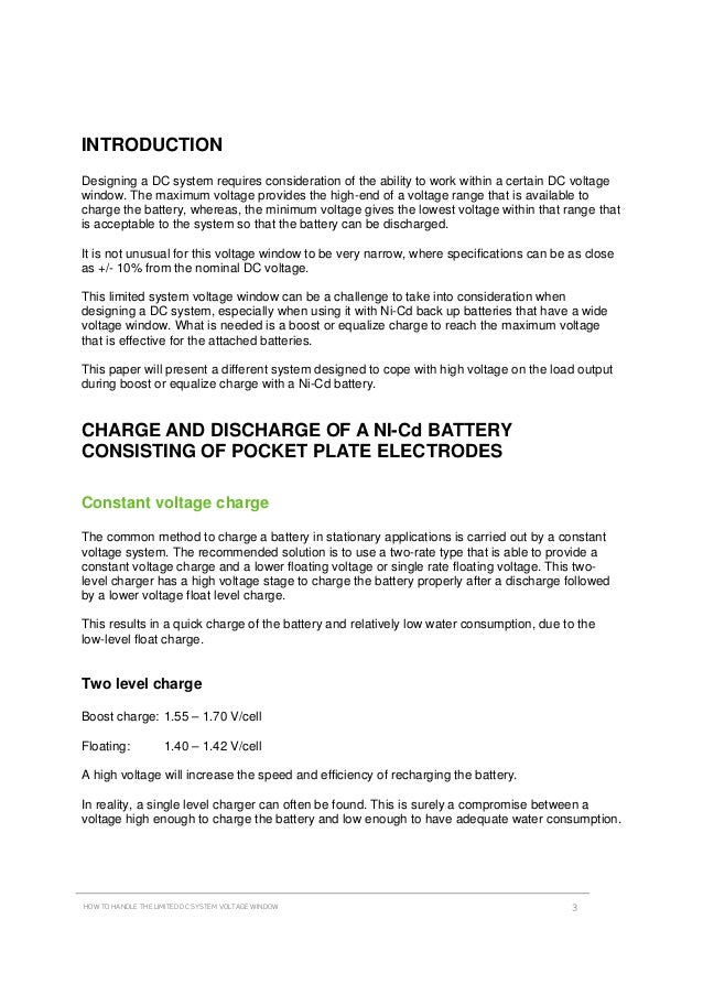 Boost and equalize charge with limited voltage window an Eltek Whi…