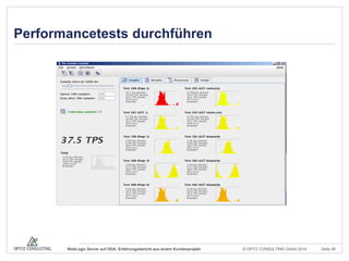 © OPITZ CONSULTING GmbH 2014 Seite 59WebLogic Server auf ODA: Erfahrungsbericht aus einem Kundenprojekt
Performancetests durchführen
 