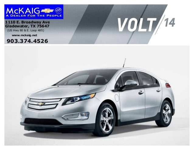 2014 Chevrolet Volt Information Brochure Mckaig Chevrolet Buick