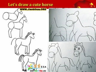 Let’s draw a cute horse

 