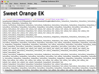 CodeEngn Conference 2014 
File Edit View History Bookmark Window Help 
http://www.hakawati.co.kr/ 
Search 
㈜ 한국정보보호교육센터 FNGS 부설연구소 
 