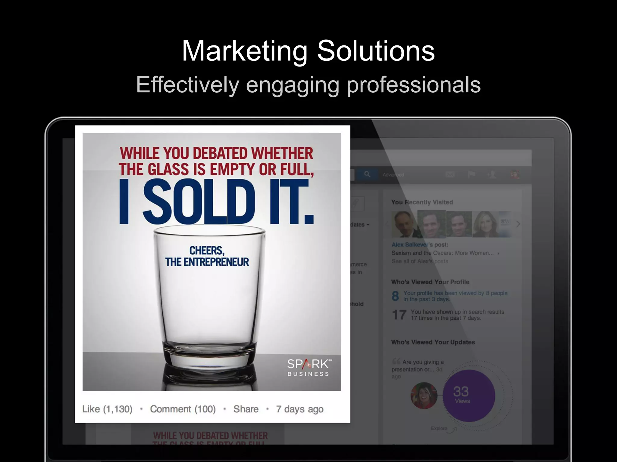 1
2
Effectively engaging professionals
Marketing Solutions
 