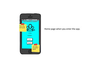Home page when you enter the app.
 