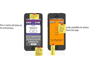 Links available to access
from the app.
This is what will pop up
To remind you.
 