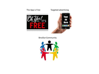 The App is Free Targeted advertising
BinzOut Community
 