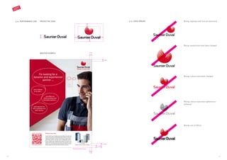 2120
CORPORATE
DESIGN 2.0
MASTER EXAMPLE
12.5 mm
7.5 mm
Performance line = 8.5 pt
5 mm
7 mm
PROTECTIVE ZONE3.11. PERFORMANCE LINE
7 mm
3.12. USER ERRORS Wrong: logotype and icon are separated
Wrong: colours have been changed
Wrong: colours have been lightened or
darkened
Wrong: use of effects
Wrong: proportions have been changed
 