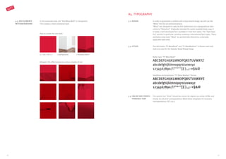 2524
4.3. RED ELEMENTS
WITH BACKGROUND
In the corporate look, the “Red Wavy Wall” is transparent.
This creates a more emotional look.
How to create the new look:
5 / 100 / 80 / 5 + background + multiply effect
Allowed: this effect produces various shades of red.
CORPORATE
DESIGN 2.0
The font styles “FF MetaBook” and “FF MetaMedium” in Roman and Italic
style are used for the Saunier Duval Brand Group.
Body copy: “FF Meta Book”
ABCDEFGHIJKLMNOPQRSTUVWXYZ
abcdefghijklmnopqrstuvwxyz
1234567890/!?'’*“”[]( ).,;:-+§@
Headlines and emphases: “FF Meta Medium” Roman
ABCDEFGHIJKLMNOPQRSTUVWXYZ
abcdefghijklmnopqrstuvwxyz
1234567890/!?‘’*“”[]( ).,;:-+§@
A5. TYPOGRAPHY
5.1. DESIGN In order to guarantee a uniform and unique brand image, we will use the
“Meta” font for all communications.
“Meta” was designed in 1985 by Erik Spikermann as a typographical alter-
native to “Helvetica”. Originally intended for easily readable body copy, it
is today a well-developed font available in most font styles. The “OpenType
Pro” version in particular contains numerous international font styles. These
attributes help make “Meta” an aesthetically distinctive, universally
applicable sans serif.
5.2. STYLES
The system font “Arial” should be chosen for digital use online (HTML and
email), for all print correspondence (Word letter templates for business
correspondence, PPT, etc.).
5.3. ONLINE AND CORRES-
PONDENCE FONT
 