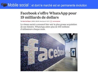 Mobile social : et dont le marché est en permanente évolution
 