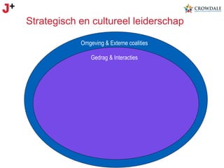 Strategisch en cultureel leiderschap
Omgeving & Externe coalities
Gedrag & Interacties

 