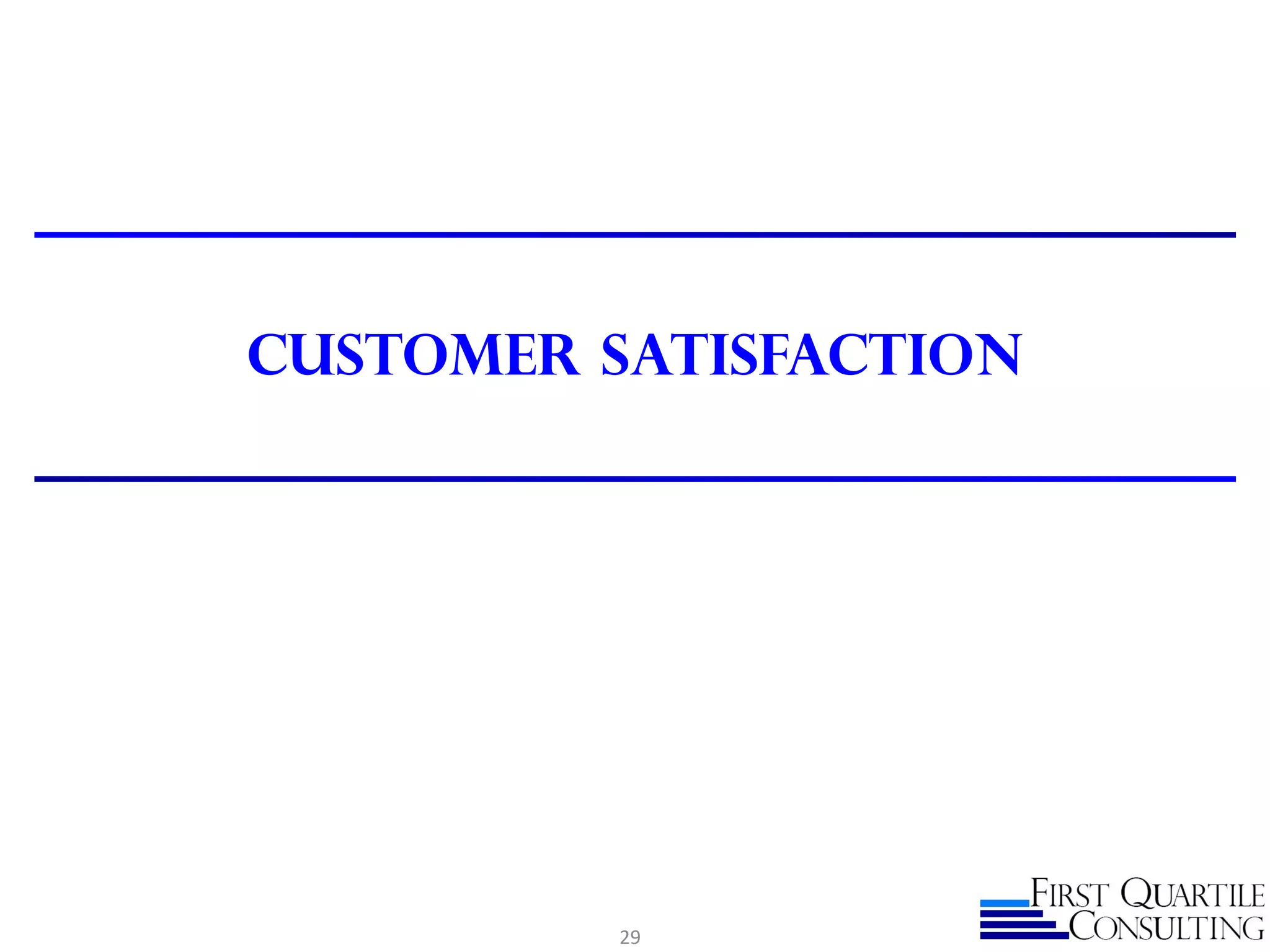 Customer Satisfaction
29
 