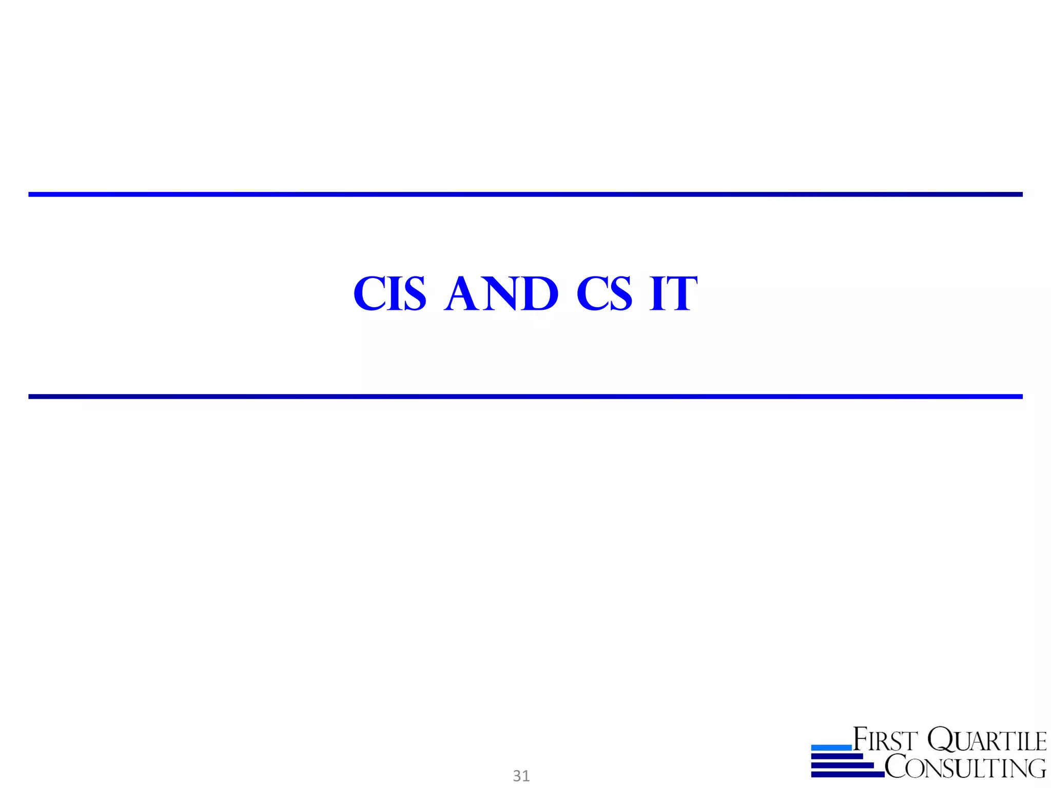 CIS and CS it
31
 