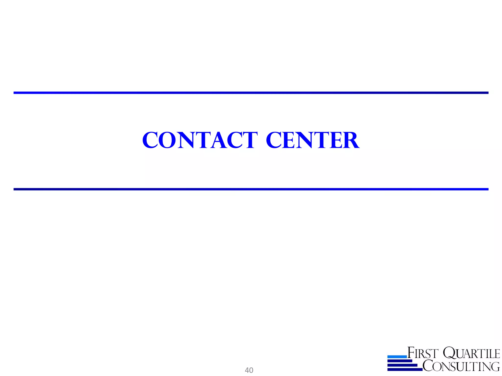 Contact Center
40
 