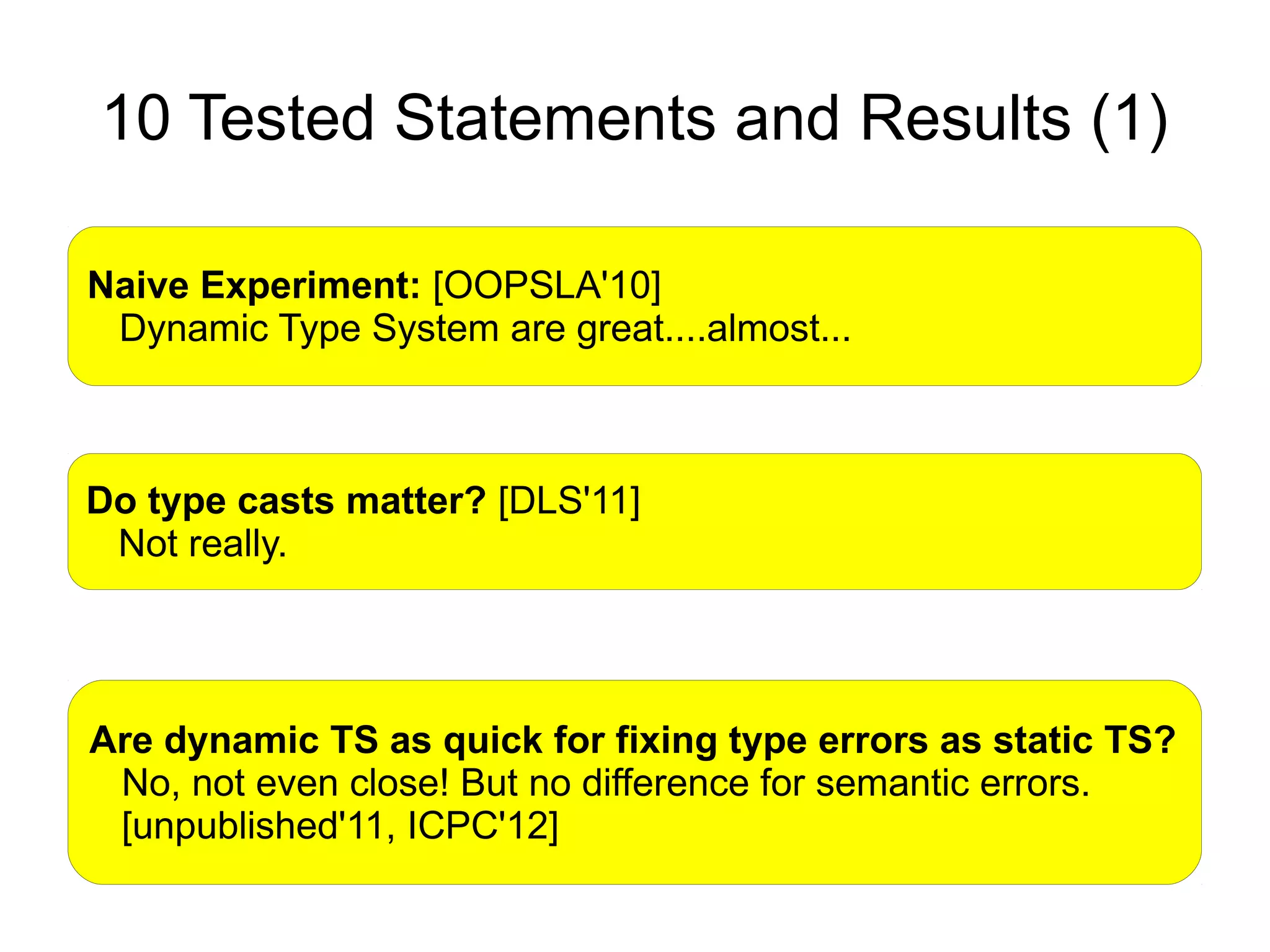 What do we really know about the differences between static and dynamic ...