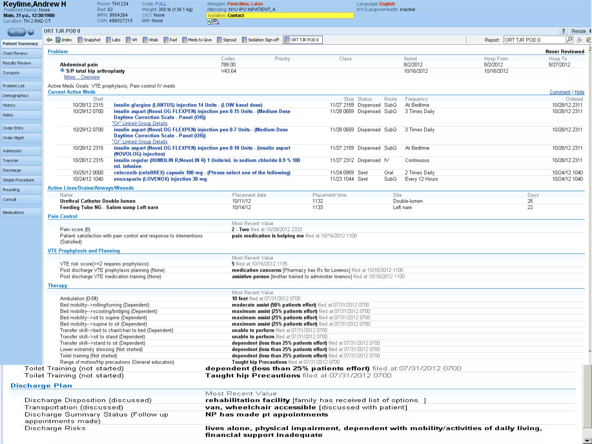 Inpatient WorkflowGoal –Standard Pathway with > 80% agreement  