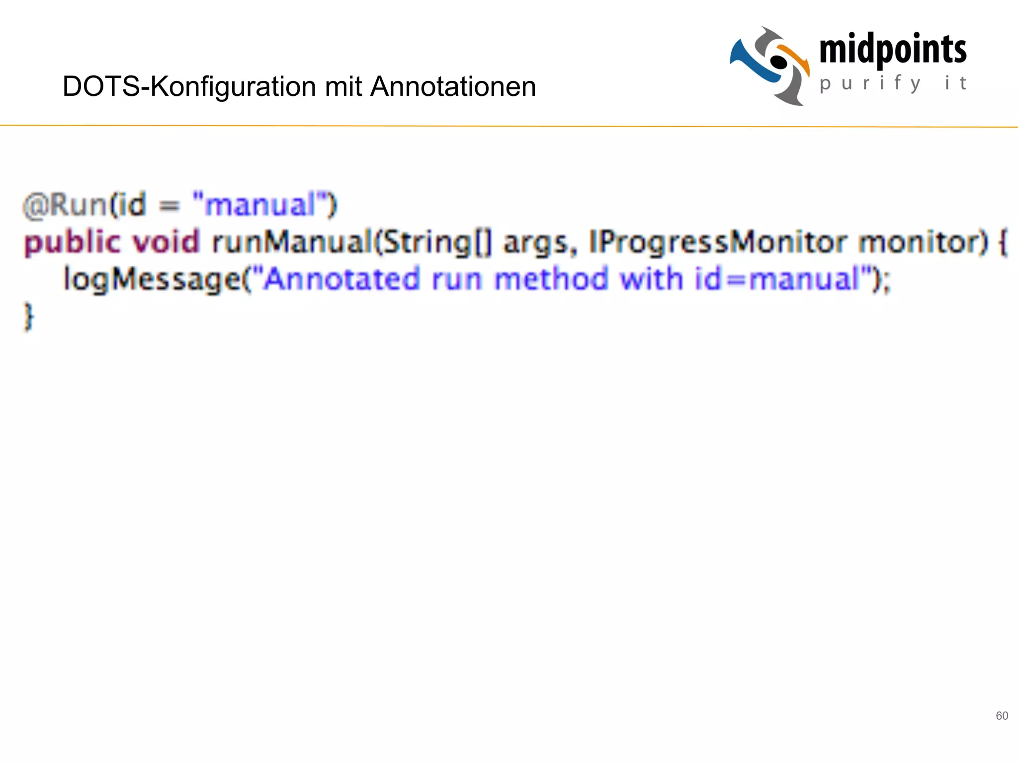 60
DOTS-Konfiguration mit Annotationen
 