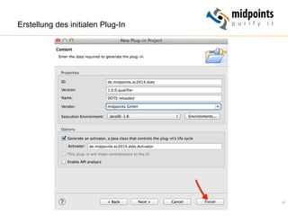 17
Erstellung des initialen Plug-In
 