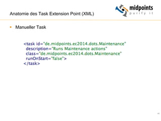 43
Anatomie des Task Extension Point (XML)
§  Manueller Task
 