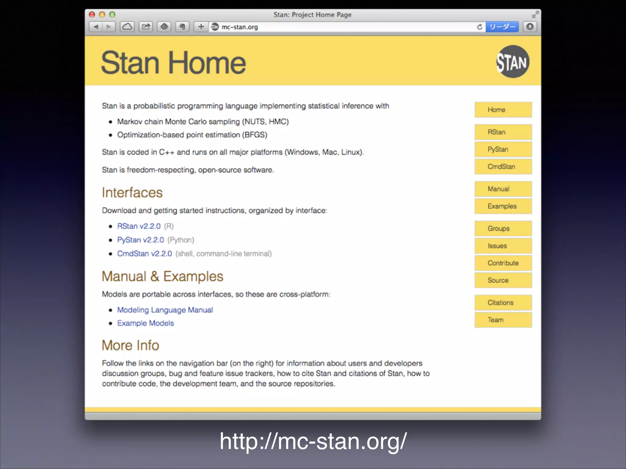 http://mc-stan.org/
 