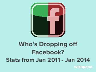 Who’s Dropping off
Facebook?
Stats from Jan 2011 - Jan 2014

 