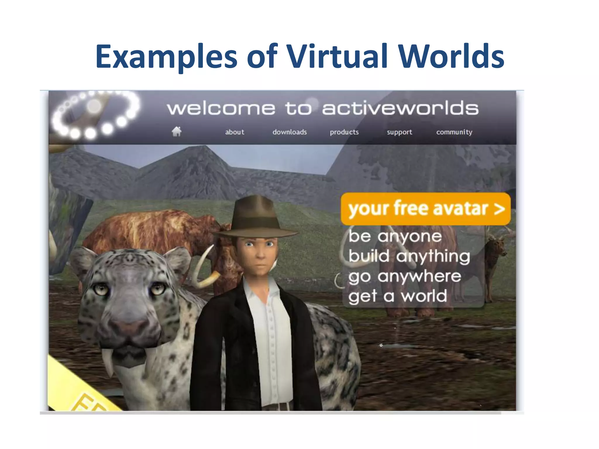 Examples of Virtual Worlds

 