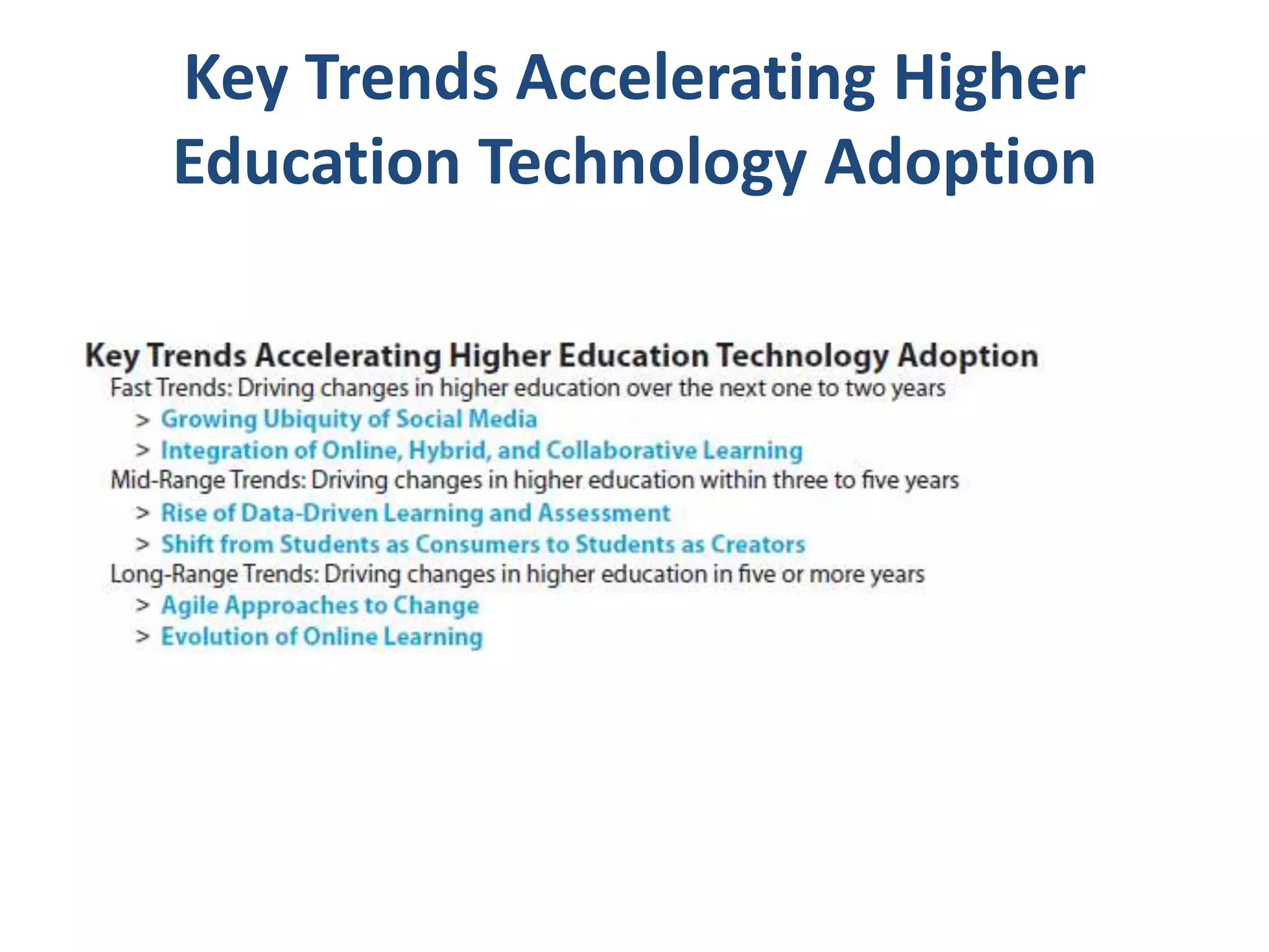 Key Trends Accelerating Higher
Education Technology Adoption

 