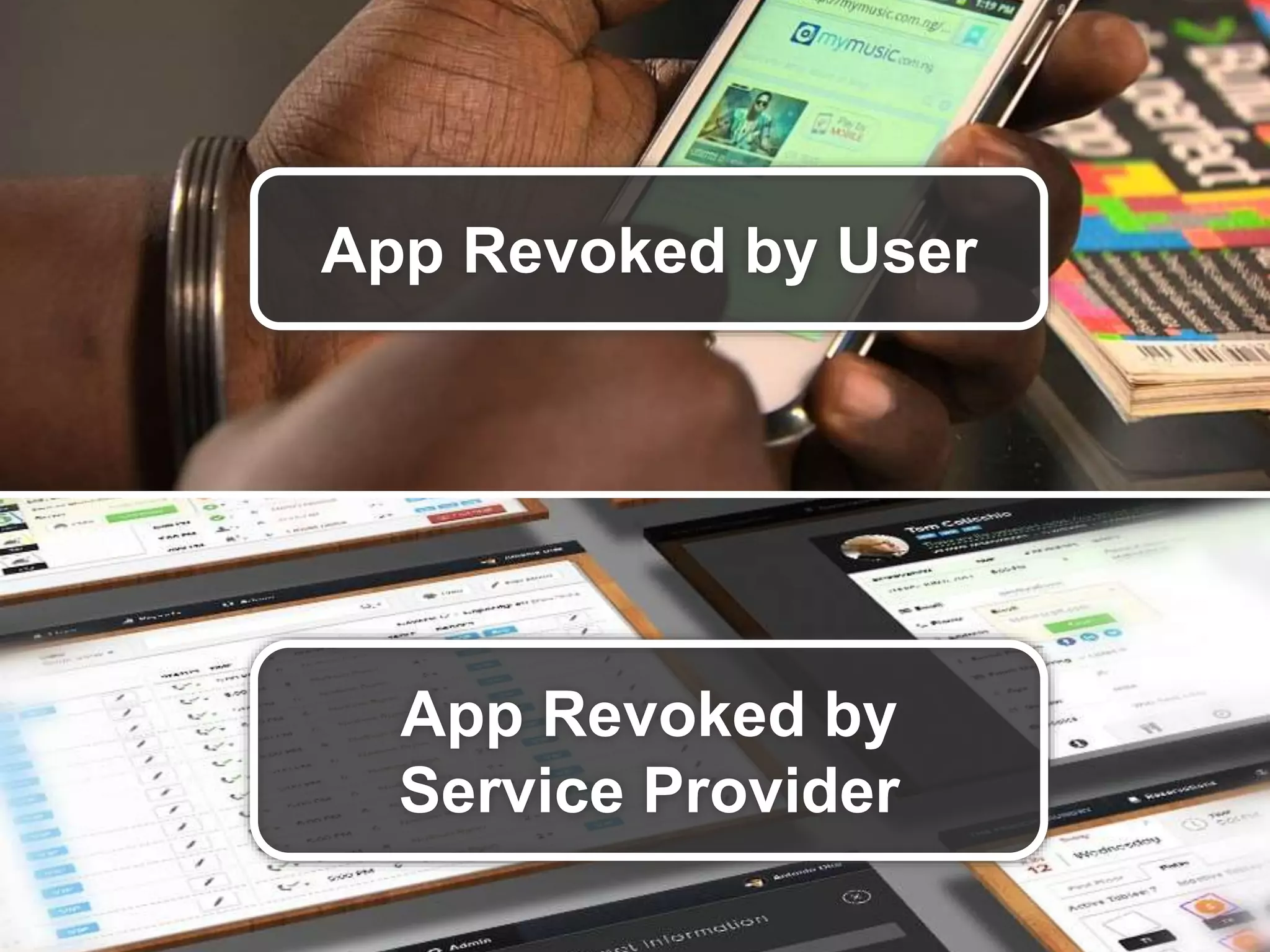 App Revoked by User App Revoked by Service Provider 