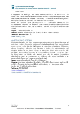 Agenda Febrero 2014 - Área de Cultura - Ayuntamiento de Málaga